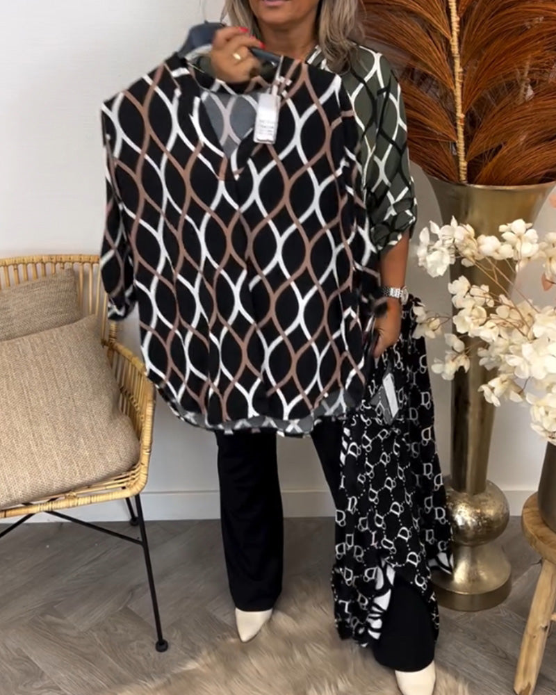 Janny | Casual Longsleeve Blouse With Elegant Pattern