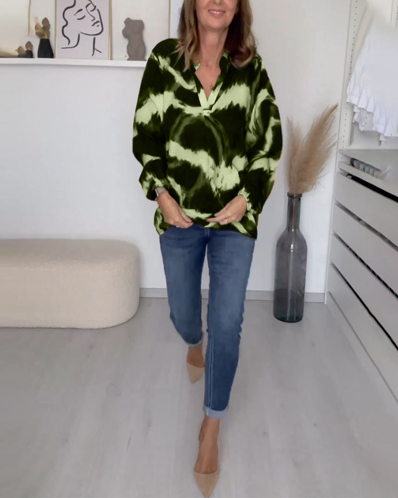 Sloane | Women's V-Neck Printed Top