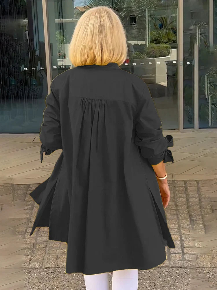 Elliora | Gathered Back Shirt Jacket