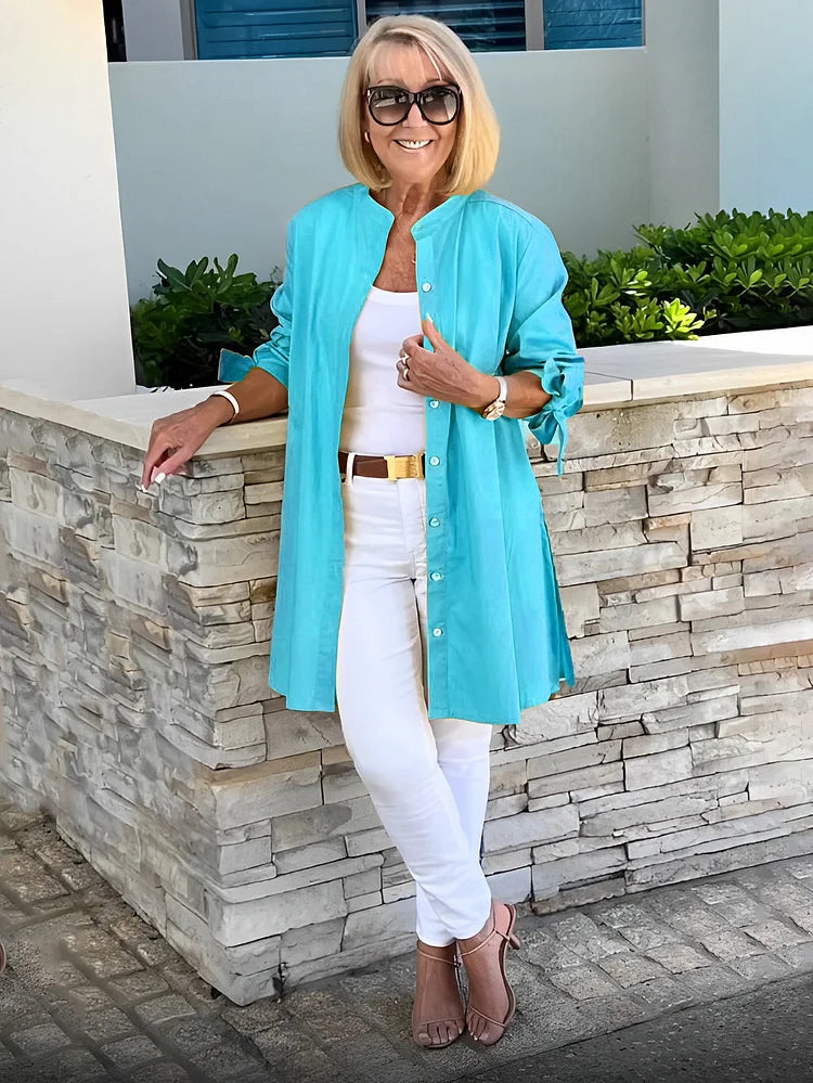 Elliora | Gathered Back Shirt Jacket