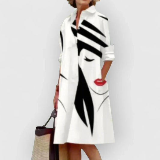 Martina | Feminine Dress with Classic Polka Dot Pattern