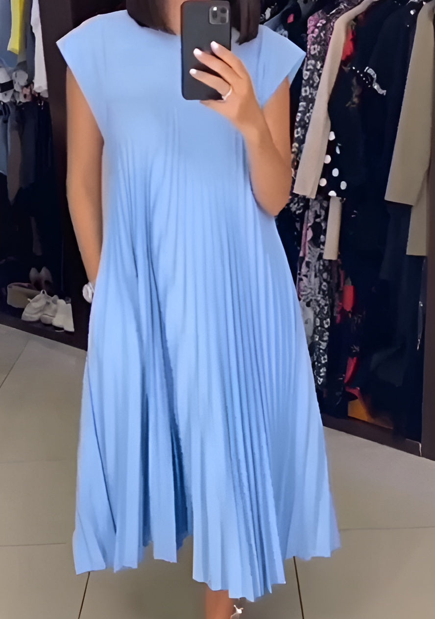 Simone | Lightweight Refined Pleated Dress