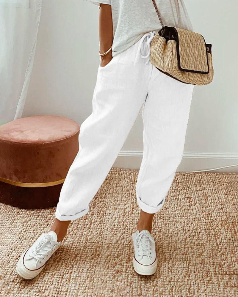 Skylar | Comfortable Elastic Waist Drawstring Pants