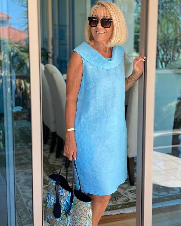 Lunessa | Elegant Ruffle Collar Dress