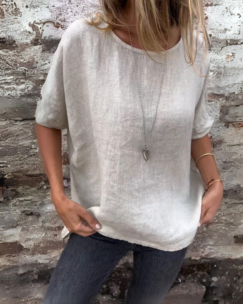 Dahlia | Casual Round Neck T-Shirt