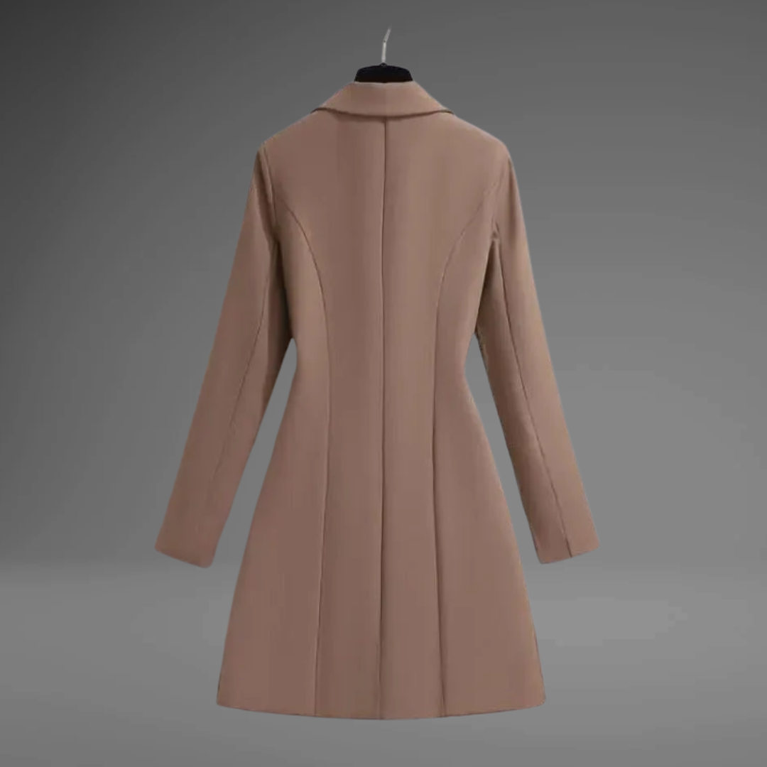 Louisa | Elegant Coat With Pleated Details