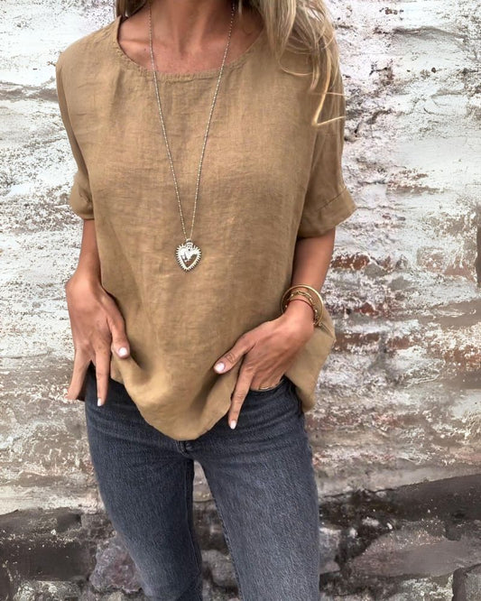 Dahlia | Casual Round Neck T-Shirt