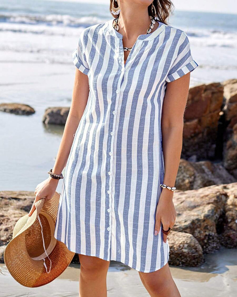 Martine | Elegant Striped Dress