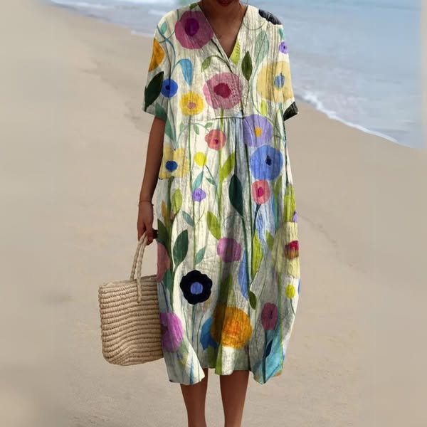 Etta | Colorful Floral Print Dress