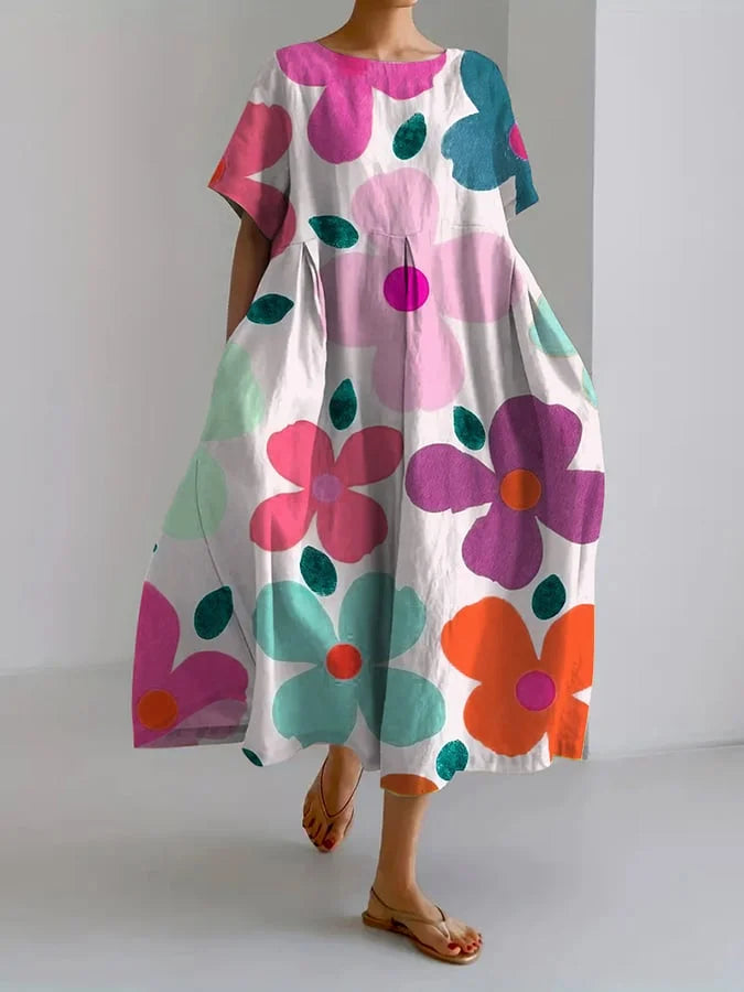 Eliana | Casual And Comfortable Midi Floral Dress