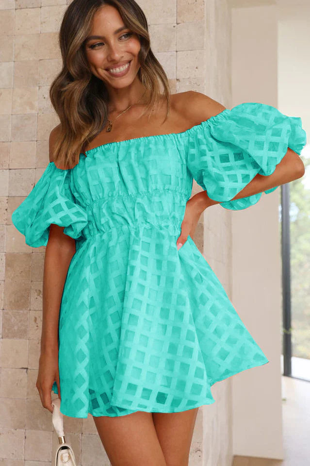 Evie | Mini Dress With Puff Sleeves