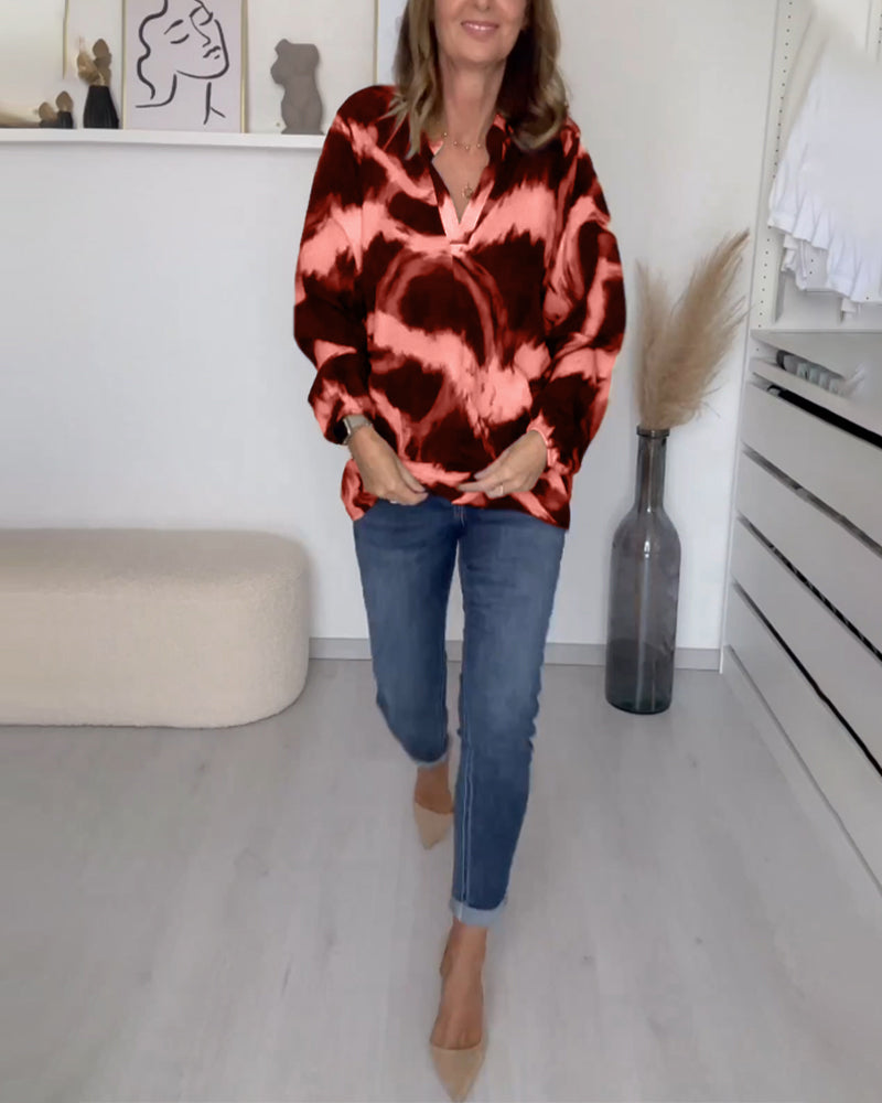 Sloane | Women's V-Neck Printed Top