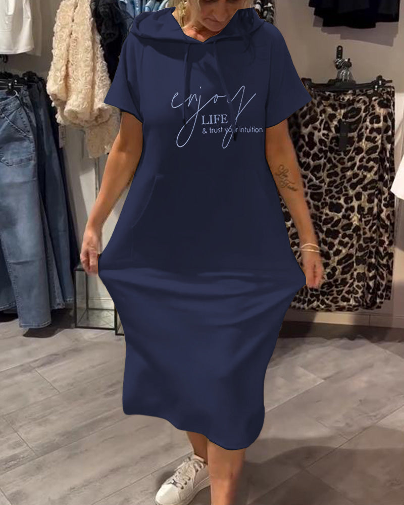 Anika | Everyday Dress with Drawstring Closure and Hood