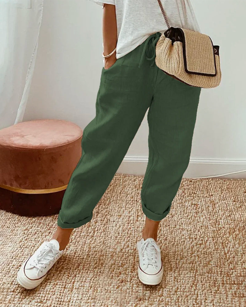 Skylar | Comfortable Elastic Waist Drawstring Pants