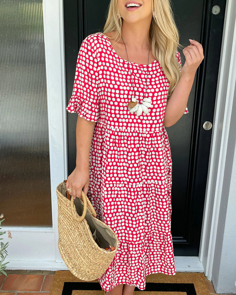 Rhea | Vintage-Inspired Polka Dot Midi Dress