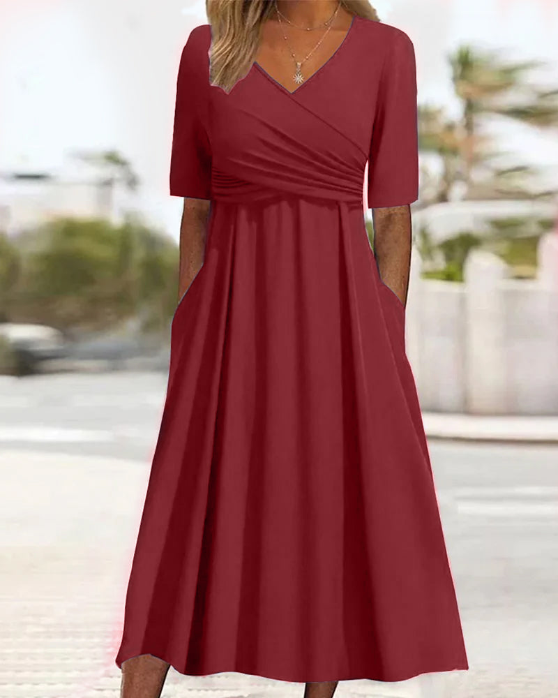 Lisa | Crossover Tummy Covering Dress