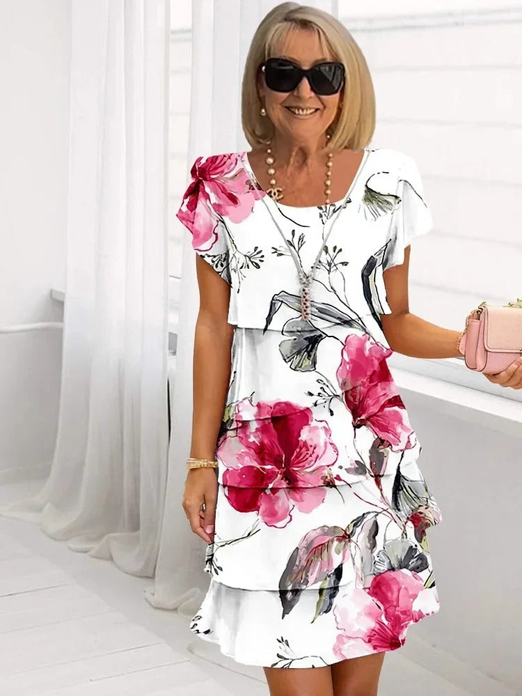 Jasara | Boho Floral Cascade Maxi Dress