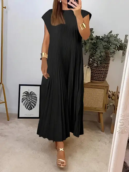 Simone | Lightweight Refined Pleated Dress