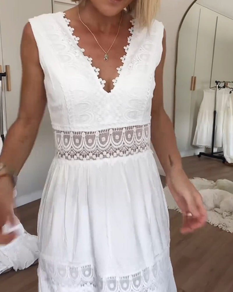 Hope | White Lace Dress With Tummy Covering Limited Stock