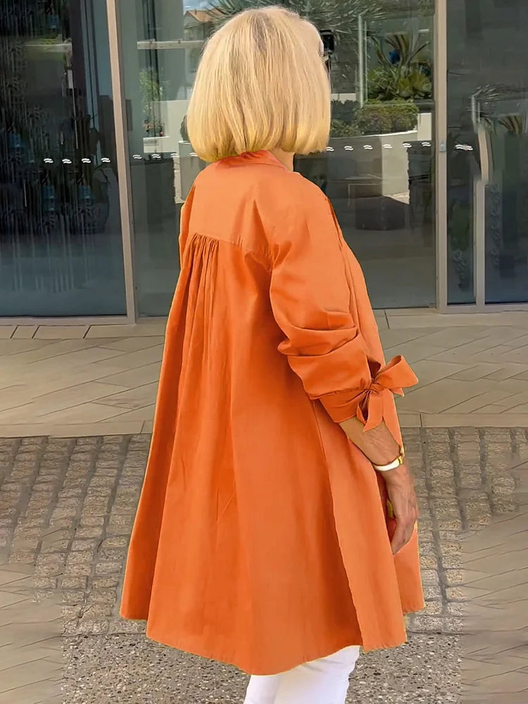 Elliora | Gathered Back Shirt Jacket