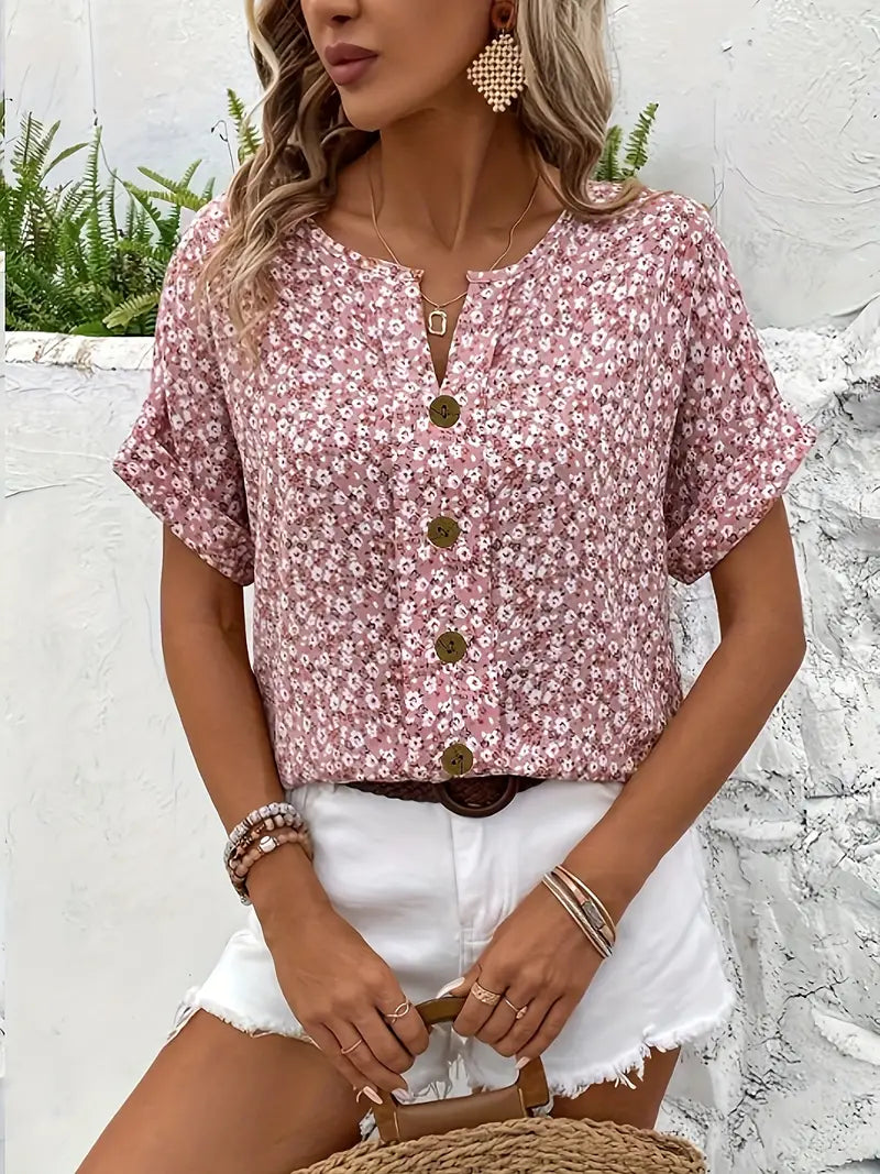 Jelena | Stylish Buttons Summer Top