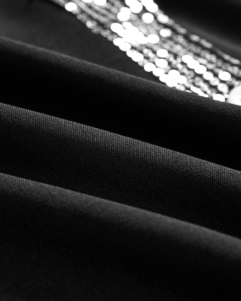 Veda | Paneled Relaxed Fit Sequin Top