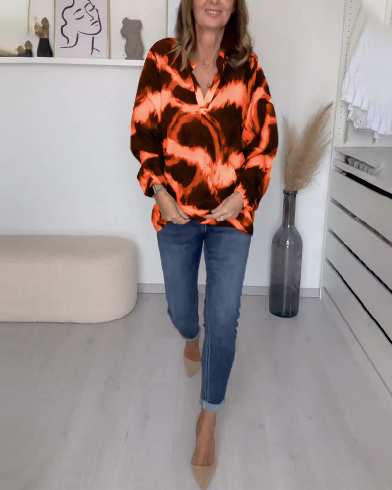Sloane | Women's V-Neck Printed Top