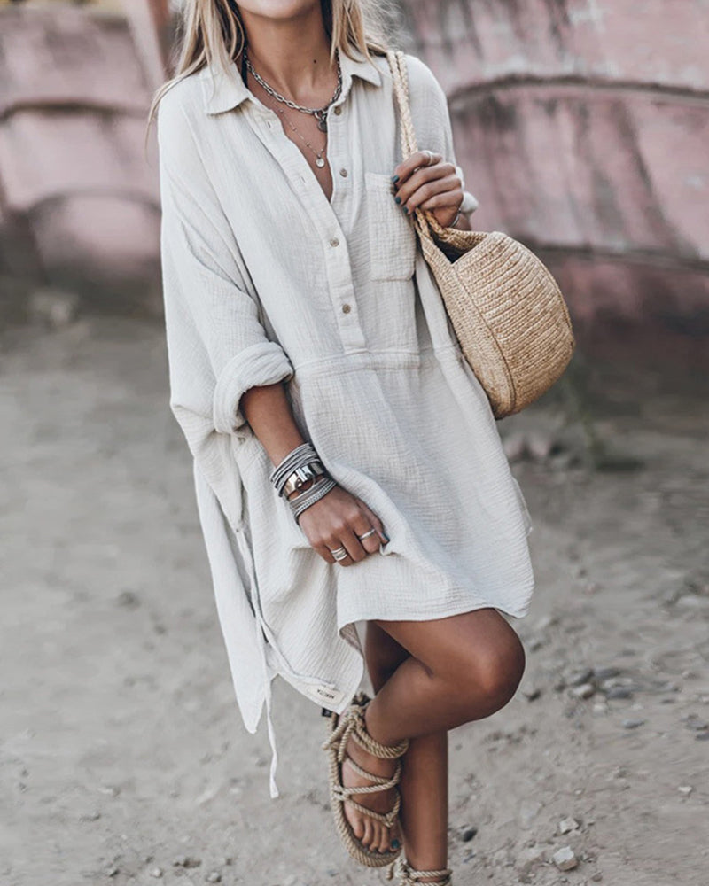 Sloane | Chic Loose Fit Shirt Dress