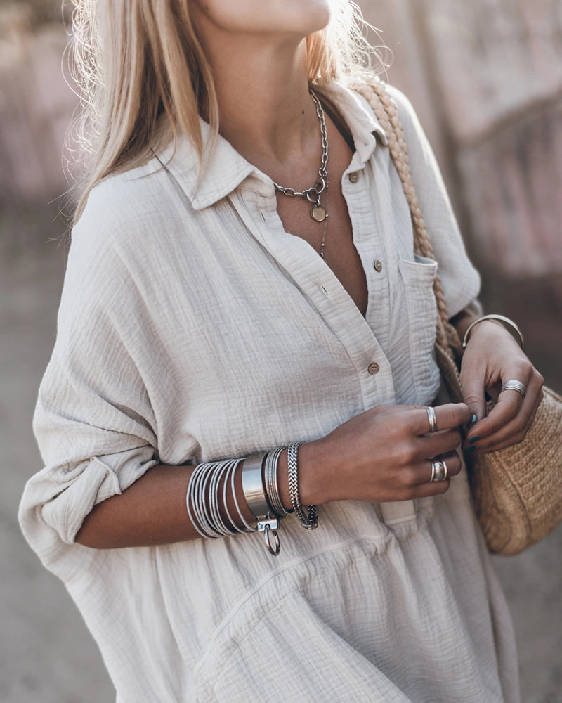 Sloane | Chic Loose Fit Shirt Dress