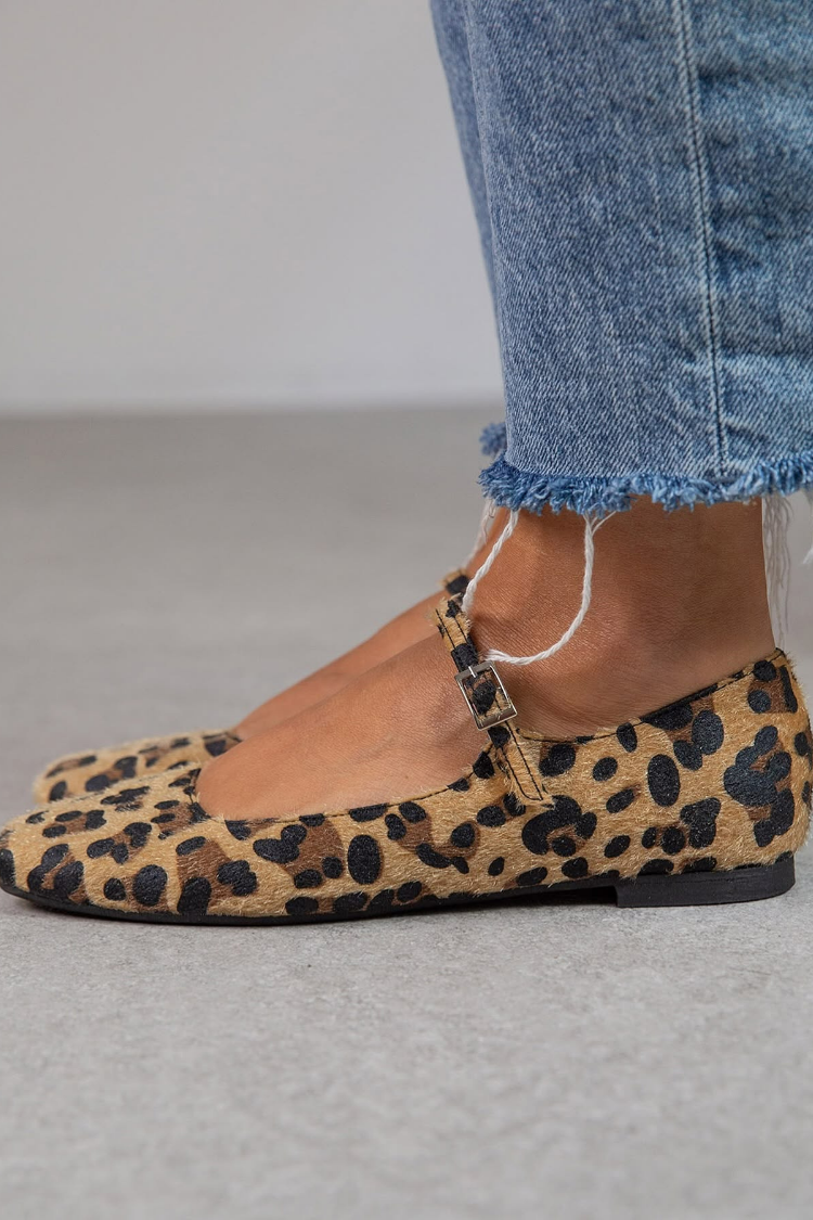 Lena | Ballet Flats With Strap And Adjustable Strap