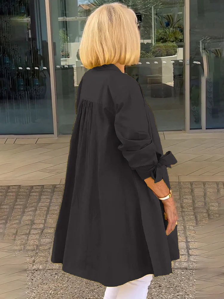 Elliora | Gathered Back Shirt Jacket