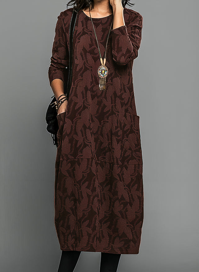 Dina | Elegant Tummy Covering Winter Dress