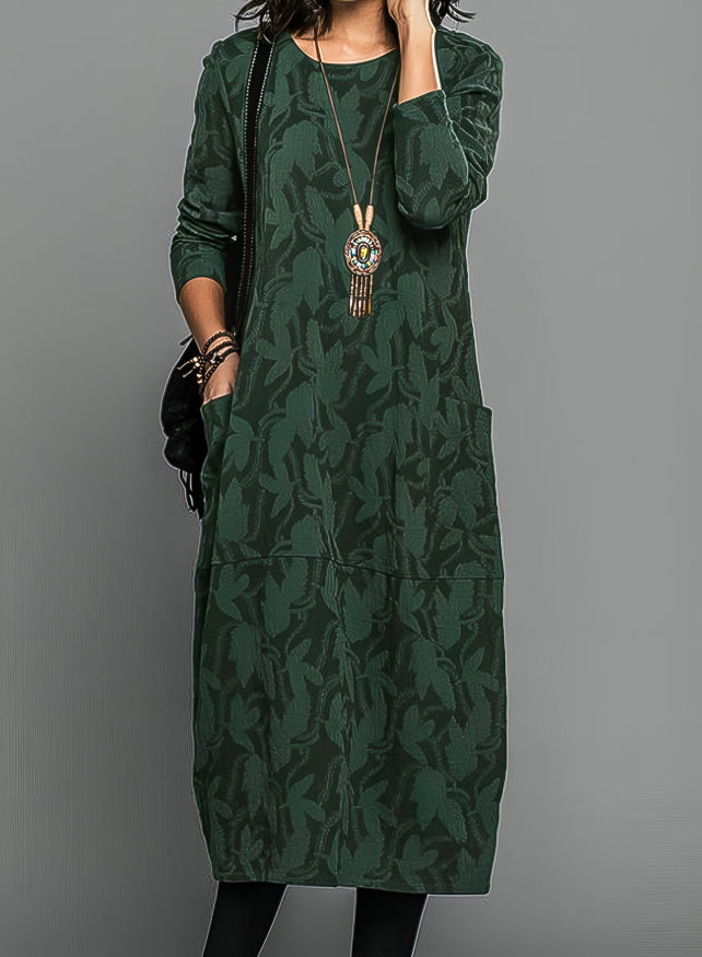 Dina | Elegant Tummy Covering Winter Dress