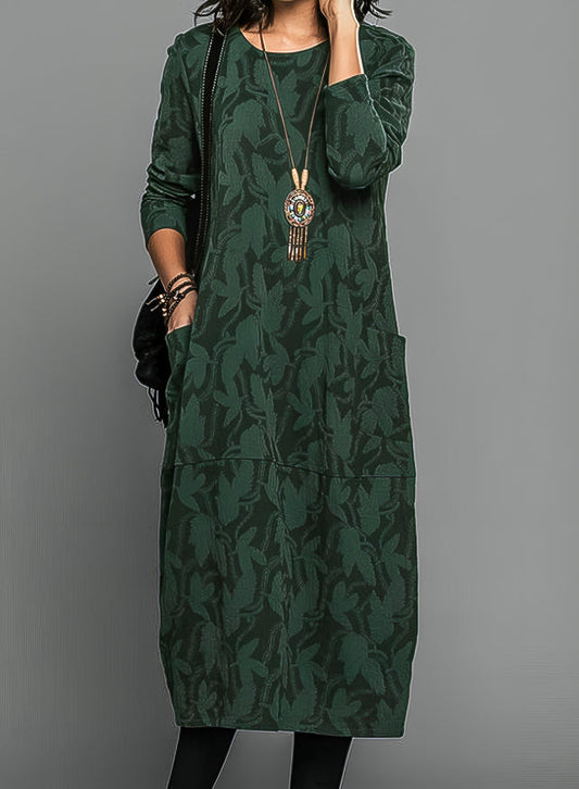 Dina | Elegant Tummy Covering Winter Dress