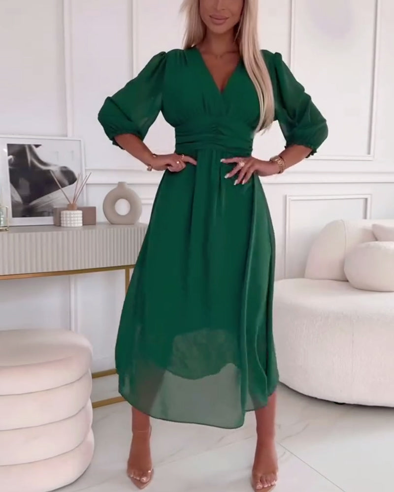 Elodie | Elegant Waist-Cinch Midi Dress