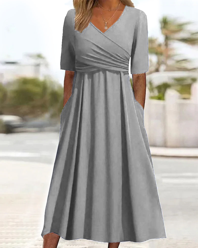 Lisa | Crossover Tummy Covering Dress
