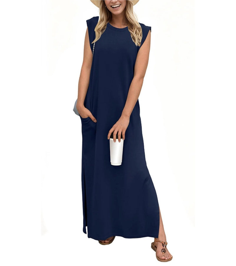 Romaisa | Casual Long Dress with Slit