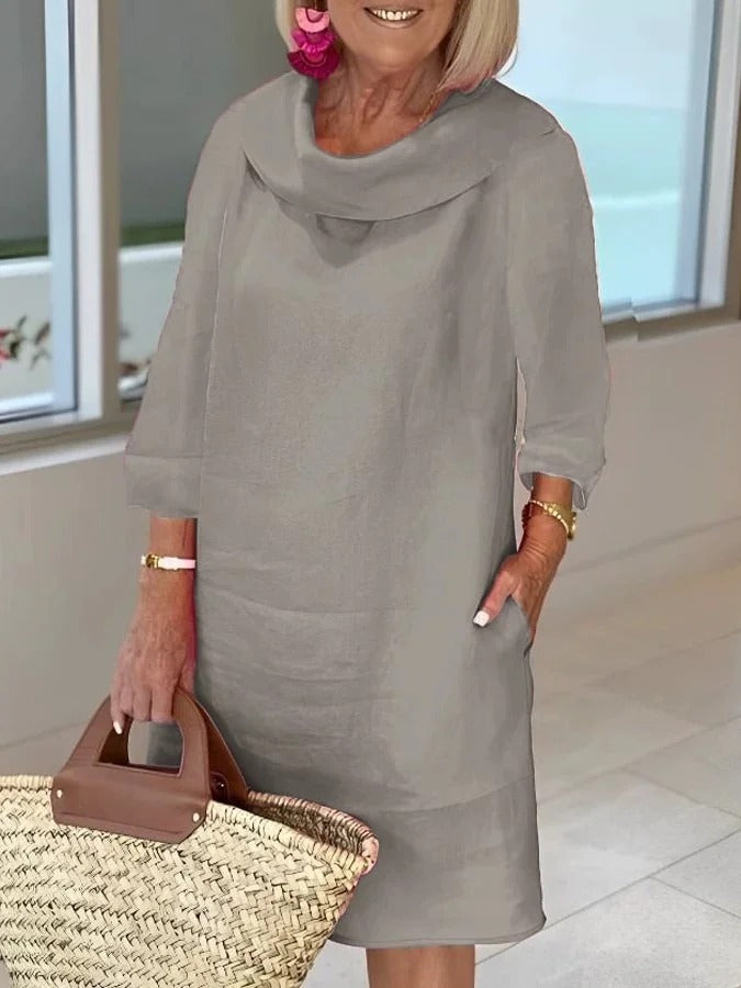 Zerena | Casual Pile Collar Dress