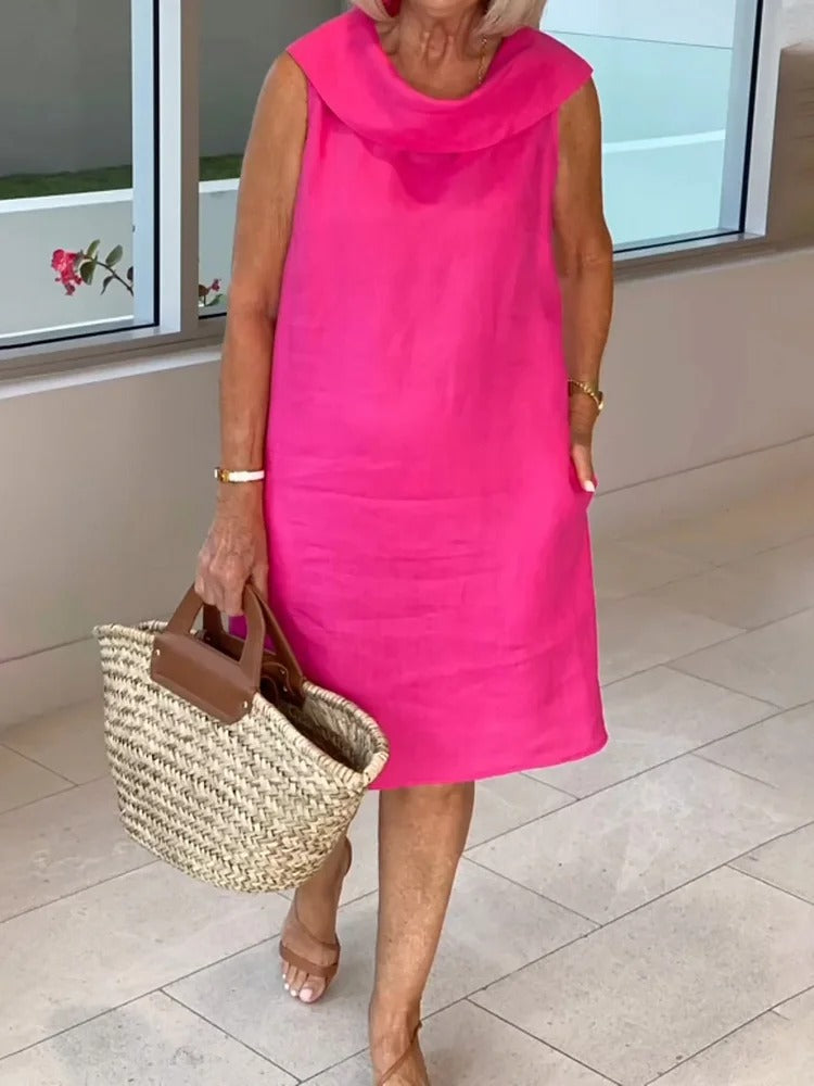 Lunessa | Elegant Ruffle Collar Dress