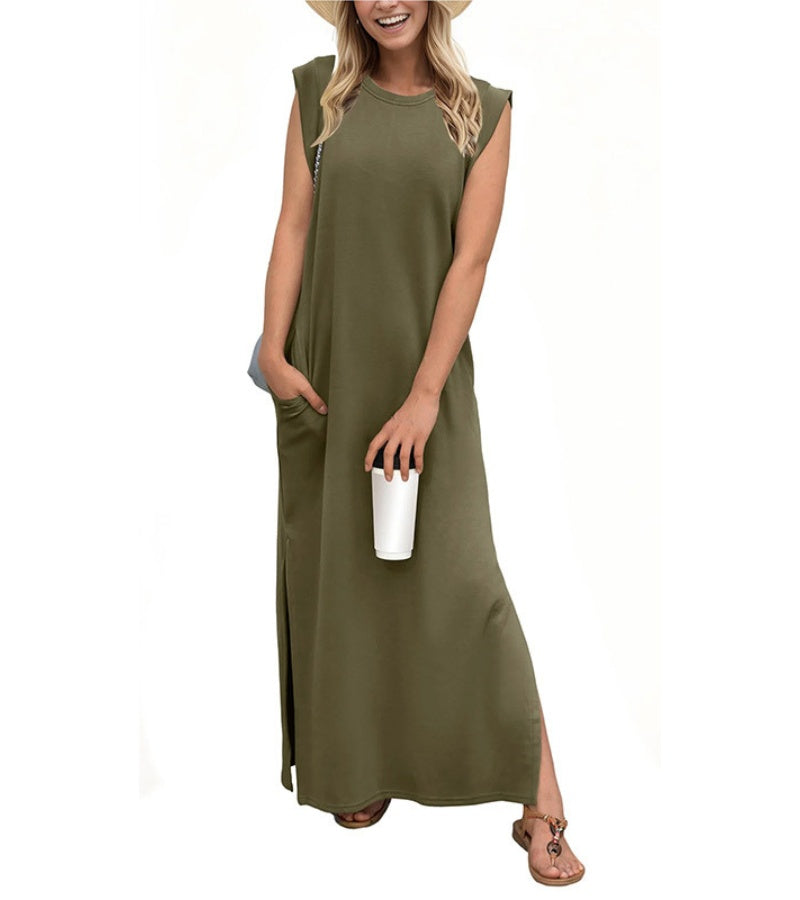 Romaisa | Casual Long Dress with Slit