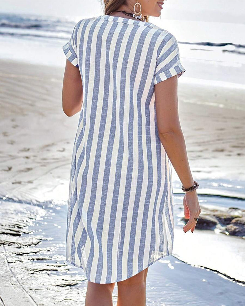 Martine | Elegant Striped Dress