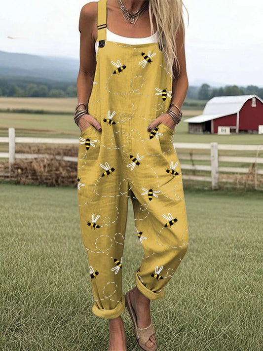 Edris | Flying Bees Embroidered Jumpsuit