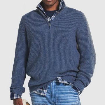 Comfortable Quarter Zip Knit Sweater for Men