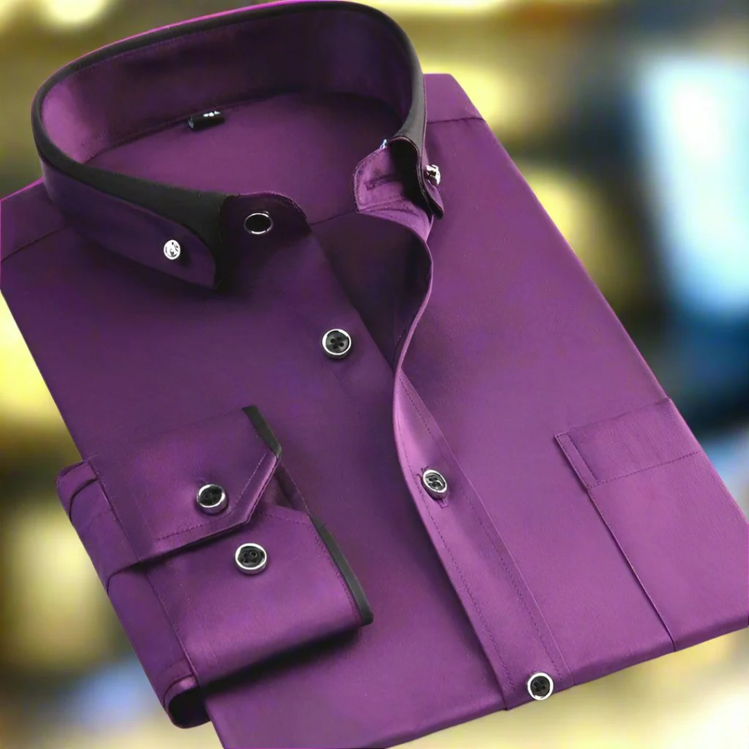 Men's Classic Collar Long Sleeve Dress Shirt