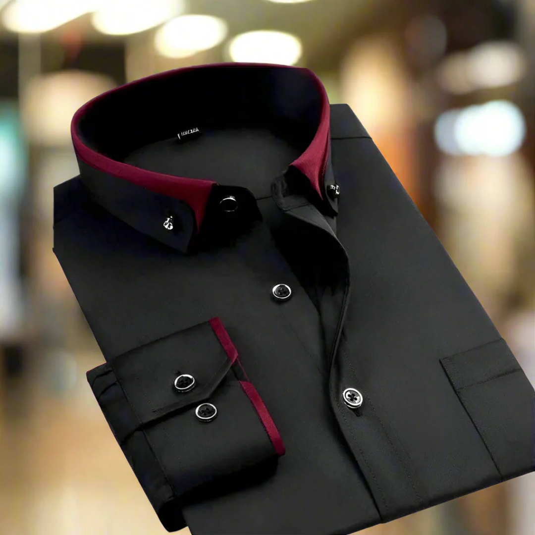 Men's Classic Collar Long Sleeve Dress Shirt