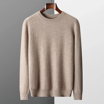 Comfortable Australian Wool Knit Crewneck Sweater for Men
