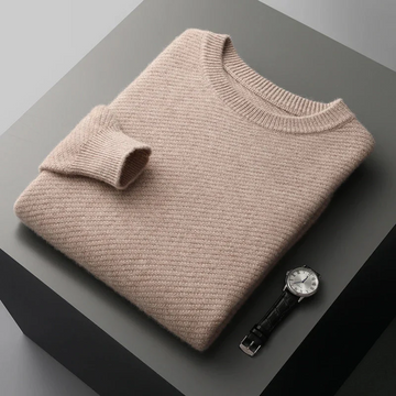 Comfortable Australian Wool Knit Crewneck Sweater for Men