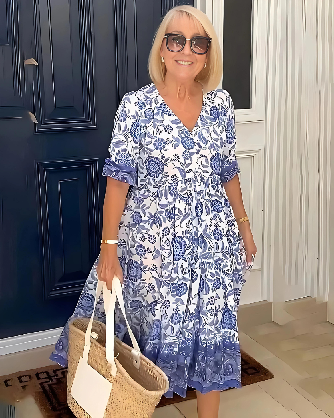 Joanna | Boho Floral Dress Tummy Coverage