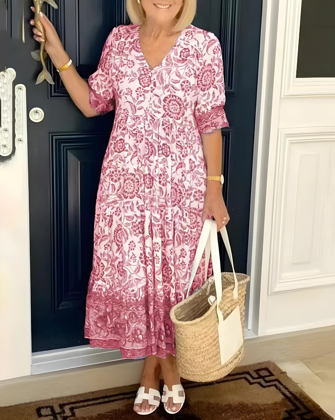 Joanna | Boho Floral Dress Tummy Coverage