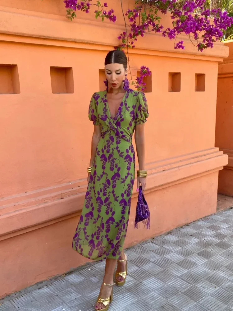 Berry | Spring Dress Floral-patterned